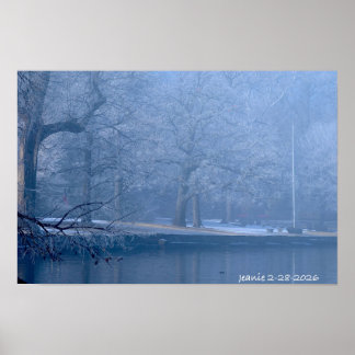 Affiche Winter on the river