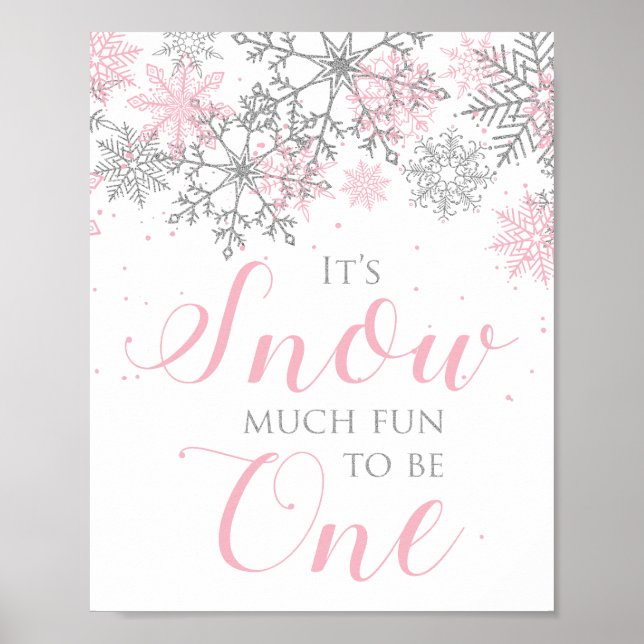 Affiche Winter Onederland Beaucoup de neige amusant à être (Devant)