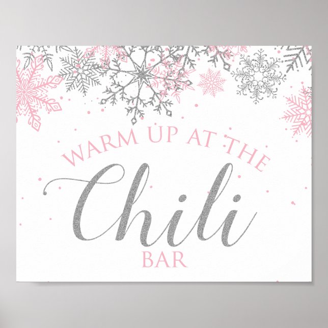 Affiche Winter Onederland Chili Bar Pink Silver Flèches de (Devant)