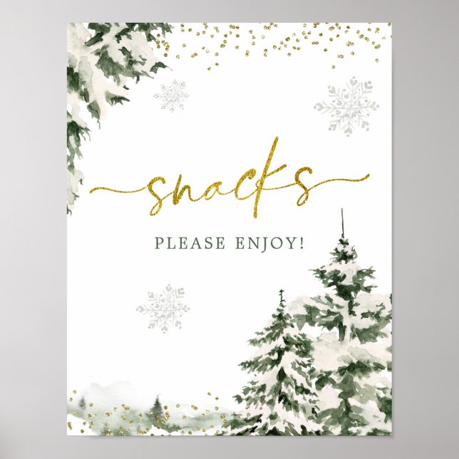 Affiche Winter Onederland Forest Premier Anniversaire Snac (Devant)