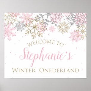 Affiche Winter Onederland Welcome Sign