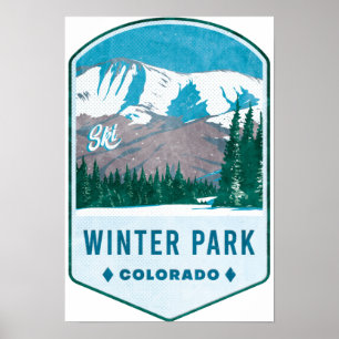 Affiche Winter Park Colorado Ski Badge