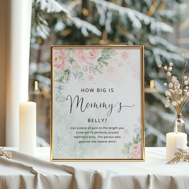 Affiche Winter rose quelle taille est l'affiche de jeu ven (Créateur téléchargé)