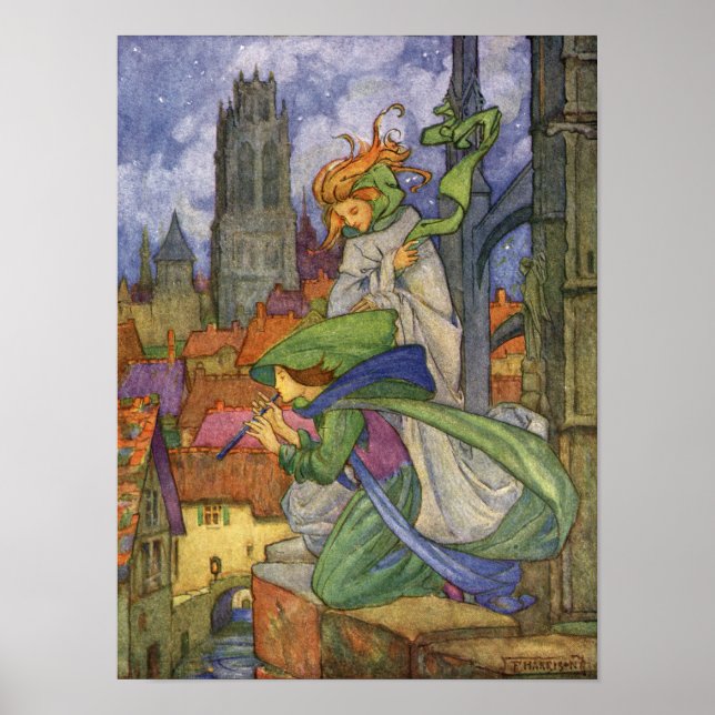 Affiche Winter & Windy Weather by Florence Harrison (Devant)