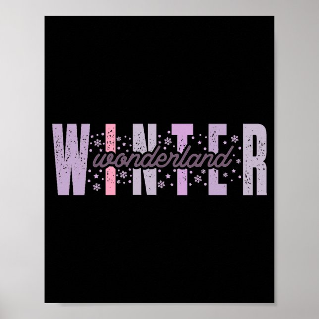 Affiche Winter Wonderland Festive Tygraphy Art  (Devant)