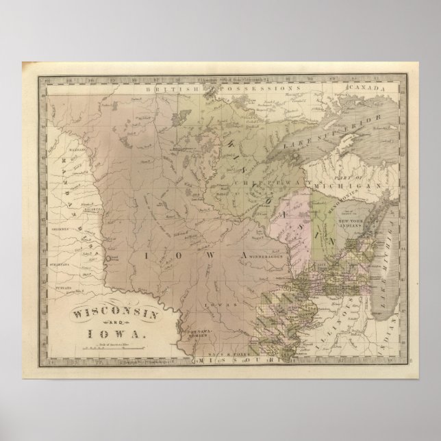 Affiche Wisconsin et Iowa (Devant)