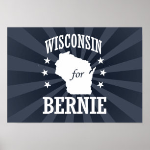 AFFICHE WISCONSIN POUR BERNIE SANDERS