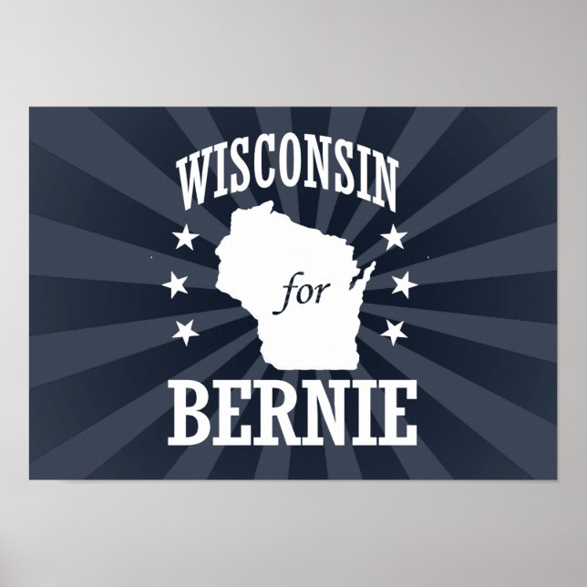 AFFICHE WISCONSIN POUR BERNIE SANDERS (Devant)