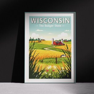 Affiche Wisconsin vintage