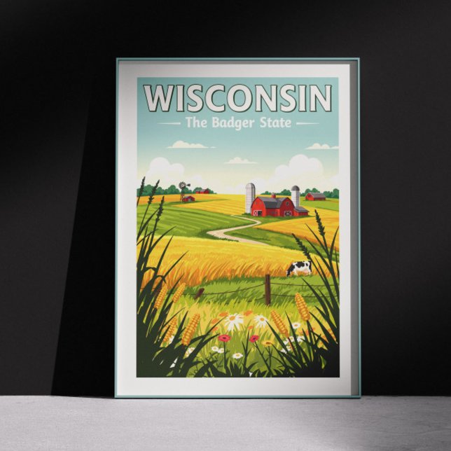 Affiche Wisconsin vintage (Créateur téléchargé)