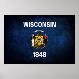 Affiche Wisconsinite Flag