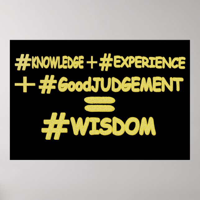 Affiche "WISDOM EQUATION" Mignonne Expression Design. Comm (Devant)