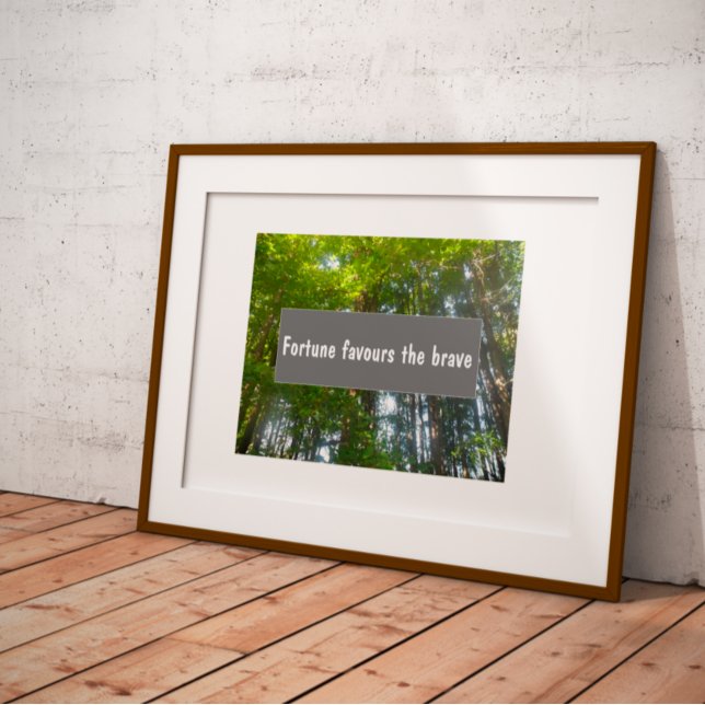 Affiche Wisdom Fortune privilégie l'affiche du dicton brav (Créateur téléchargé)