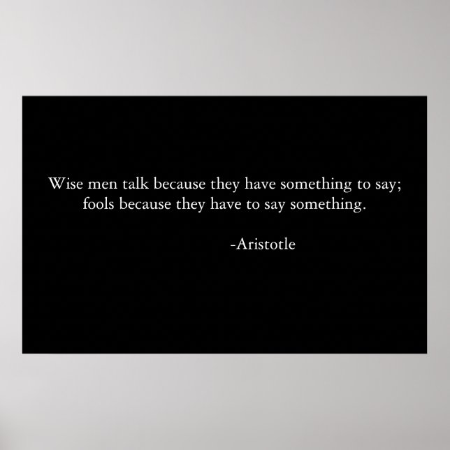 Affiche Wise saying (Devant)