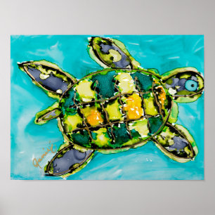 Affiche Wise Turtle Print Lovitude