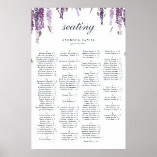 Affiche Wisteria dreams seating chart