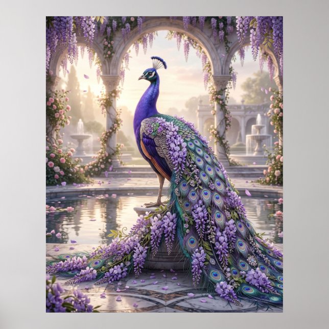 Affiche Wisteria Peacock Palace Dawn (Devant)