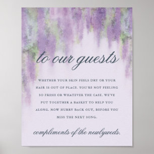 Affiche Wisteria rêves sanitaires signet mariage