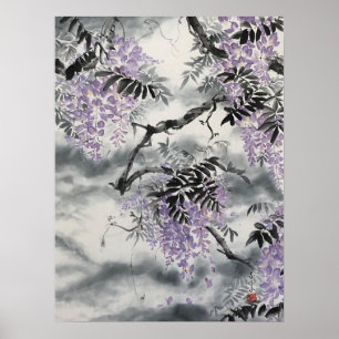 Affiche Wisteria Sumi e