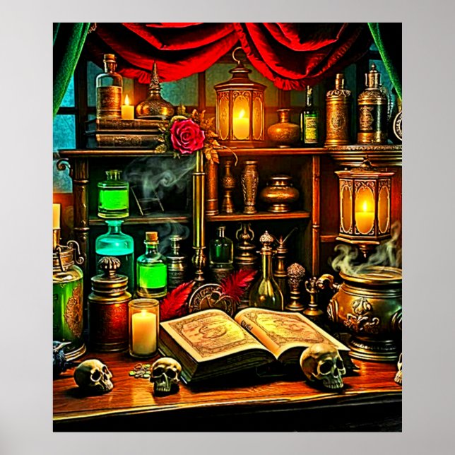 Affiche Witch's Altar Mystical Night Brew Design (Devant)