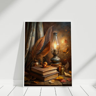 Affiche Witch's Study Wall Art - Vintage chandelle magique