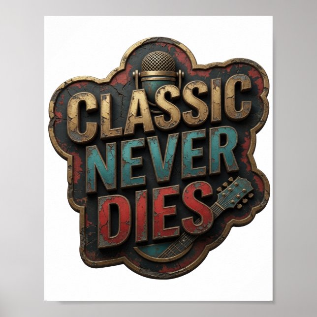 Affiche Witty Gold CLASSIQUE NE MEURT JAMAIS (Devant)