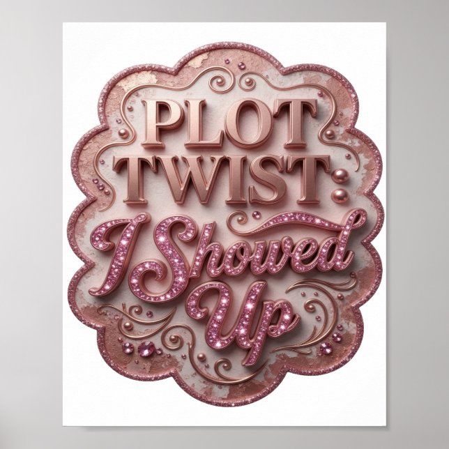 Affiche Witty Pink CHOCOLAT I SUIS APPARU(E) (Devant)