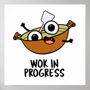 Affiche Wok En Cours Funky Cuisine Pun