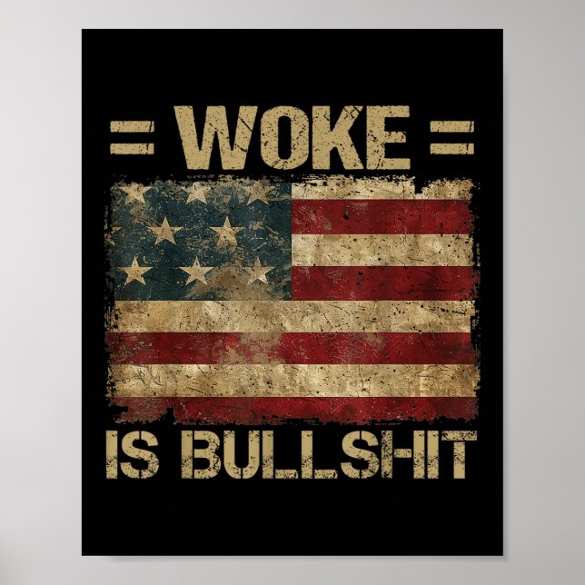 Affiche Woke Est Amusant Trump Anti Woke (Devant)