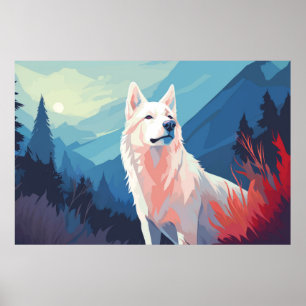 Affiche Wolf Animal Alpha Forêt Nature sauvage