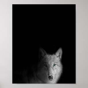 Affiche Wolf, black and white, modern photography