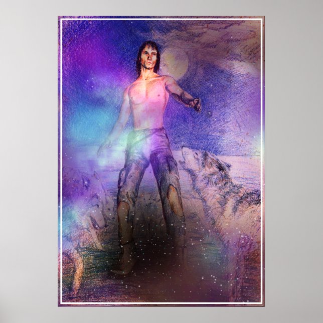 Affiche Wolf-Charmer fantasy science fiction print (Devant)