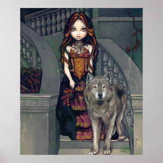 Affiche Wolf Countess ART IMPRIMER loups gothique vampire