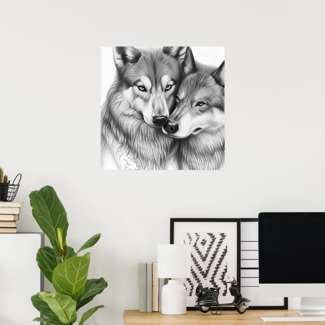 Affiche Wolf Couple (Bureau à domicile)