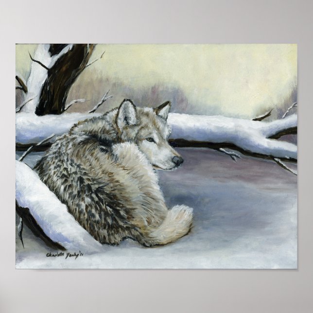 Affiche Wolf en art de la neige (Devant)