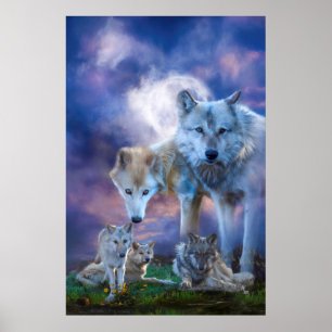 Affiche Wolf Famille MEILLEUR MONDE