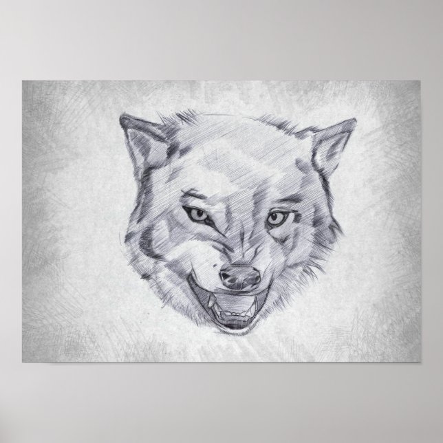 Affiche Wolf - Graphic Drawing (Devant)