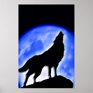 Affiche Wolf Howat at Moon Imprimer - Affiche Wolf