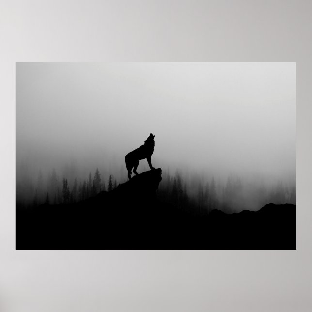 Affiche Wolf hurle sur la lune (Devant)