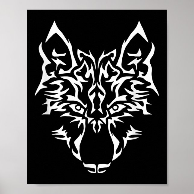 Affiche Wolf I Predator Mystic Chien Tattoo Cadeau (Devant)