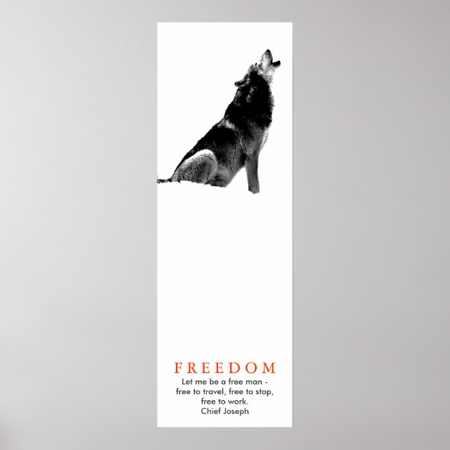 Affiche Wolf inspiré de la liberté d'origine (Devant)
