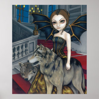 Affiche Wolf Manor gothique vampire fairy Art Print