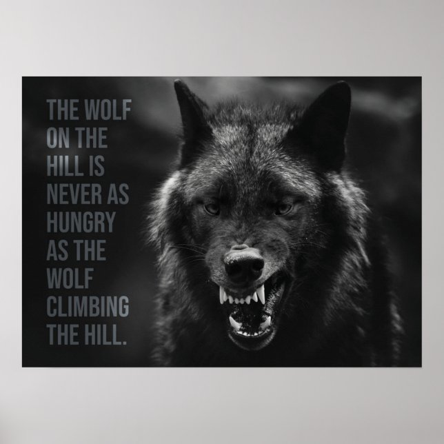 Affiche Wolf On The Hill - Hustle, Succès, Entrepreneur (Devant)
