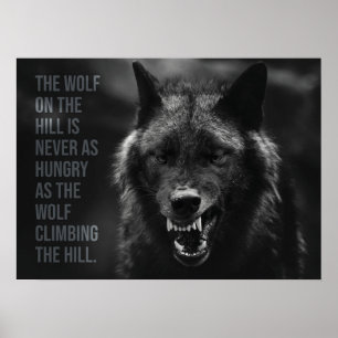 Affiche Wolf On The Hill - Hustle, Success, Entrepreneur