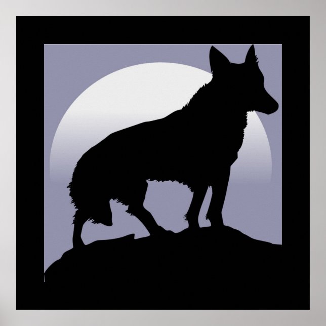 AFFICHE WOLF SILHOUETTE (Devant)
