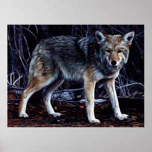 Affiche Wolf Wolves Beautiful Watercolor 