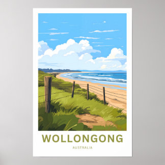 Affiche Wollongong Australia Travel Print
