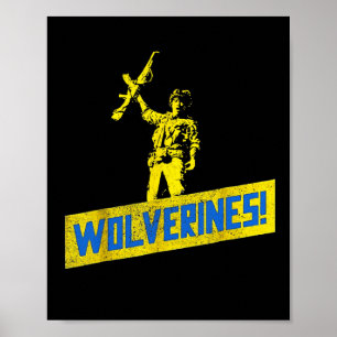 Affiche Wolverines soutiennent l'Ukraine Stand avec l'Ukra