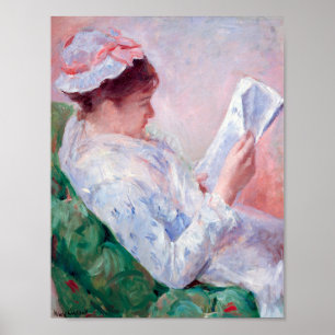 Affiche Woman Reading, Mary Cassatt