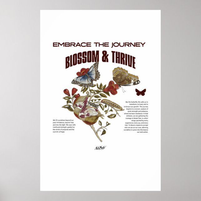 Affiche Women Empowerment Blossom & Thrive Botanical  (Devant)